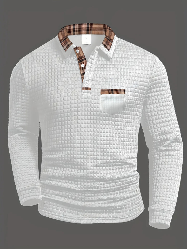 Blake | Gestreiftes Polo-Shirt für Herren mit Streifen und langen Ärmeln