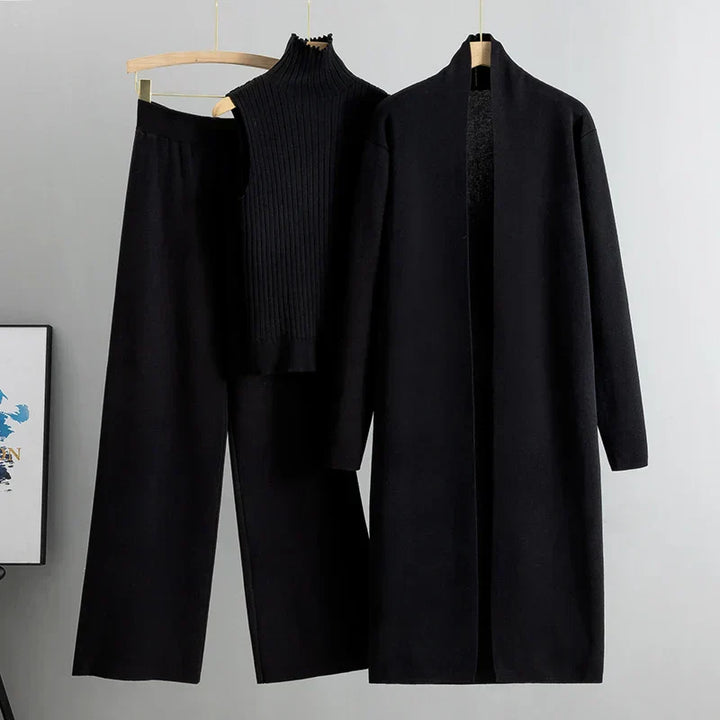 Lucia | 3 Teiliges Klassisches Outfit für Damen mit Rollkragen und langen Ärmeln