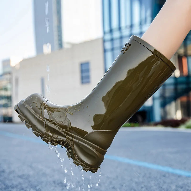 Damen Regenstiefel mit rutschfester Sohle