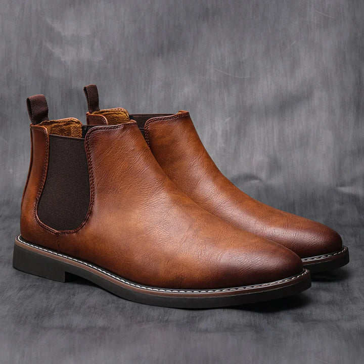 Wayne | Zeitlose Chelsea-Stiefel für Herren mit flachem Absatz
