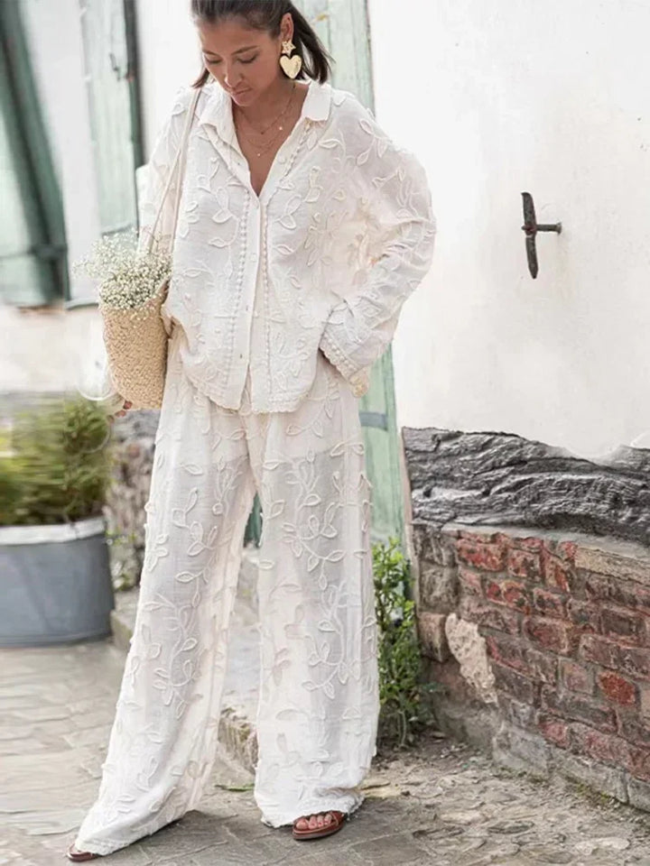 Naomi | Elegantes Freizeitset mit Blumenmuster