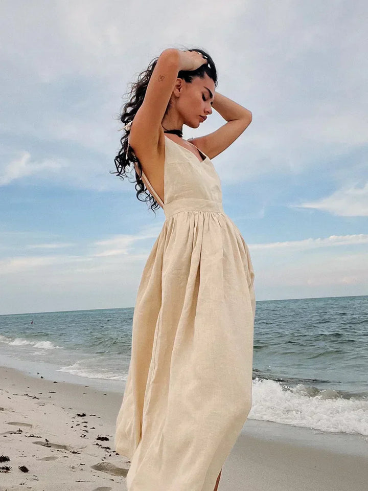 Zenaida | Chic Eleganz Maxikleid für Damen mit eckigem Ausschnitt