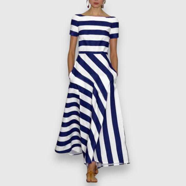 Lorie | Elegantes Gestreiftes Midikleid für Damen mit Streifen
