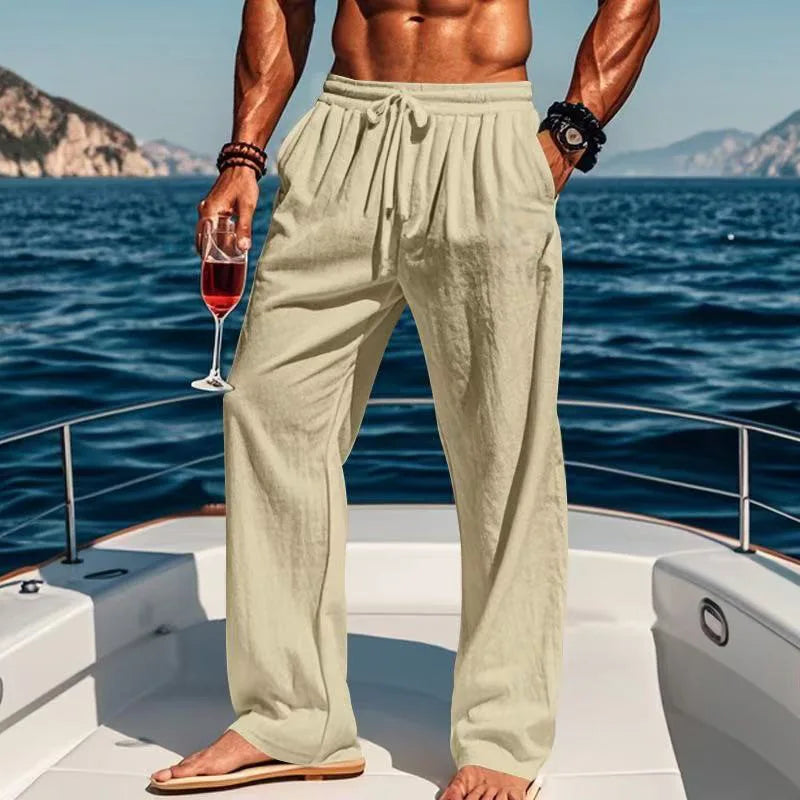 Elyas | Entspannte Hose für Herren mit geradem Bein und mittlerem Bund