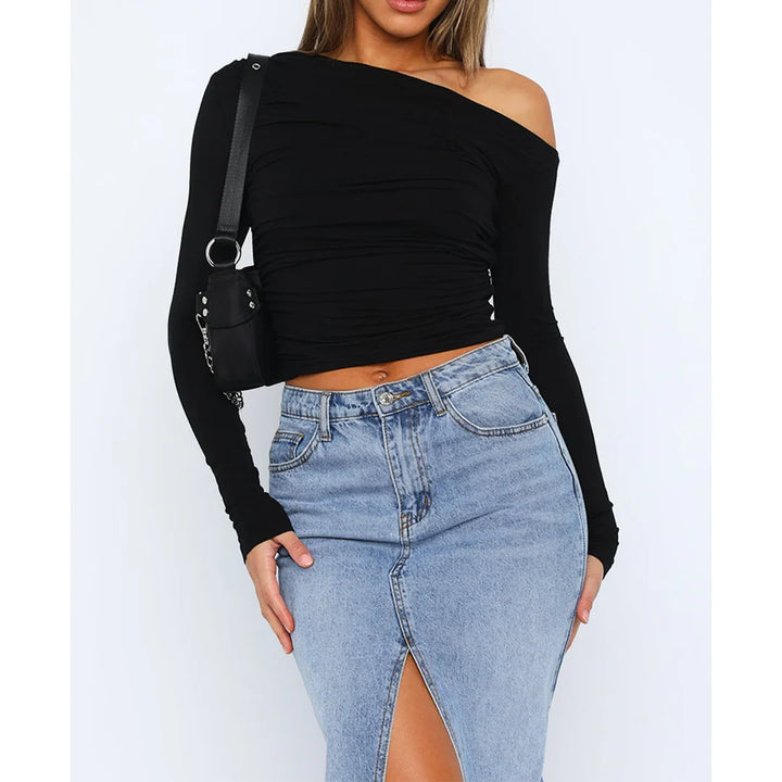 Damen Langarmtop Cropped