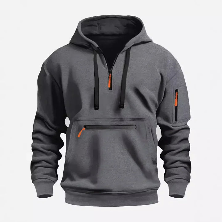 AlpenNord | Kapuzen-Zip-Up Sweatshirt für Herren mit langen Ärmeln