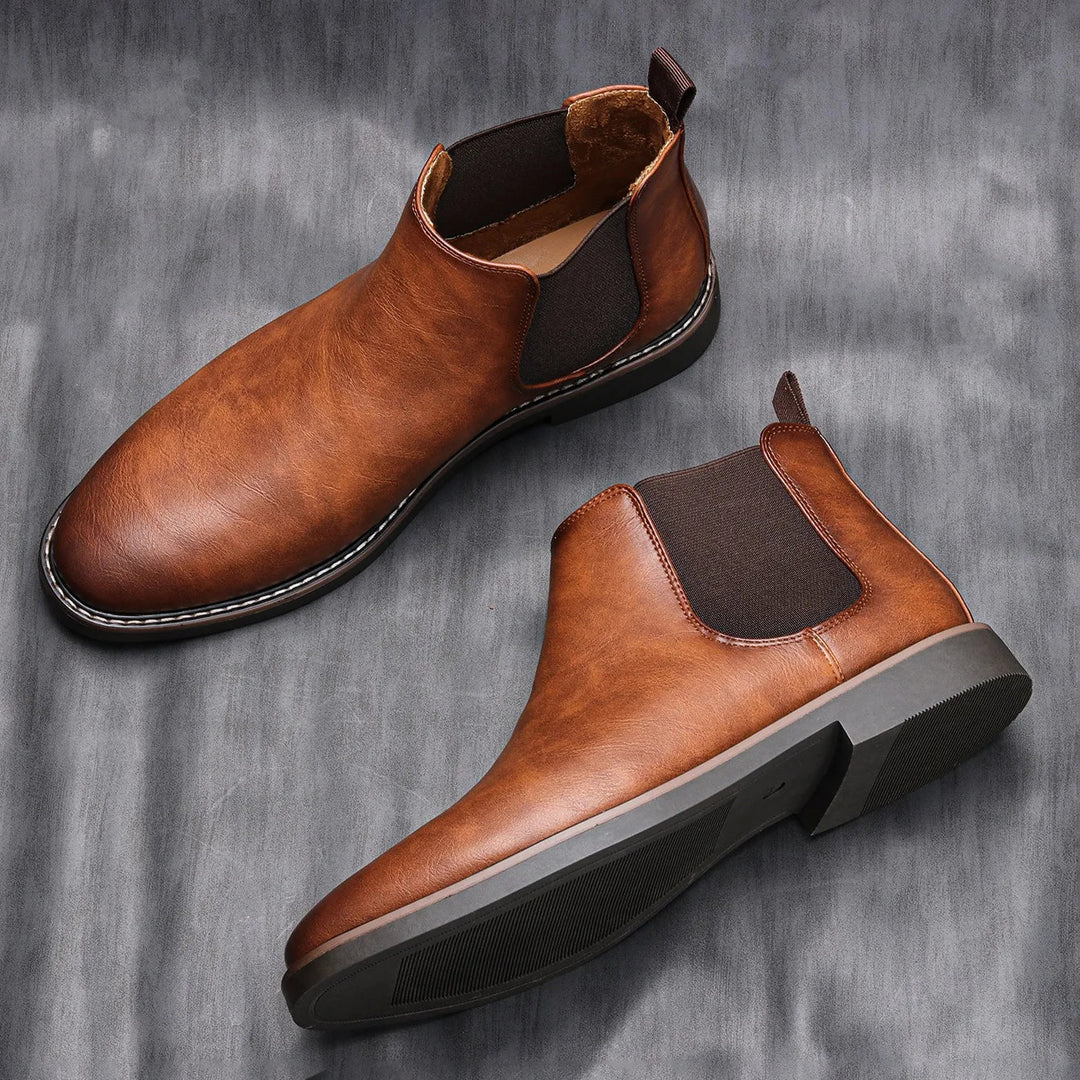 Wayne | Zeitlose Chelsea-Stiefel für Herren mit flachem Absatz