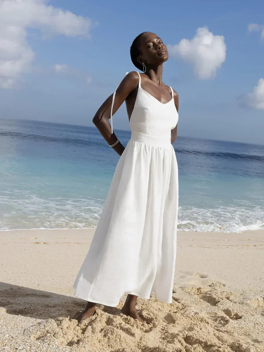 Zenaida | Chic Eleganz Maxikleid für Damen mit eckigem Ausschnitt