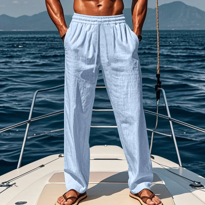 Elyas | Entspannte Hose für Herren mit geradem Bein und mittlerem Bund