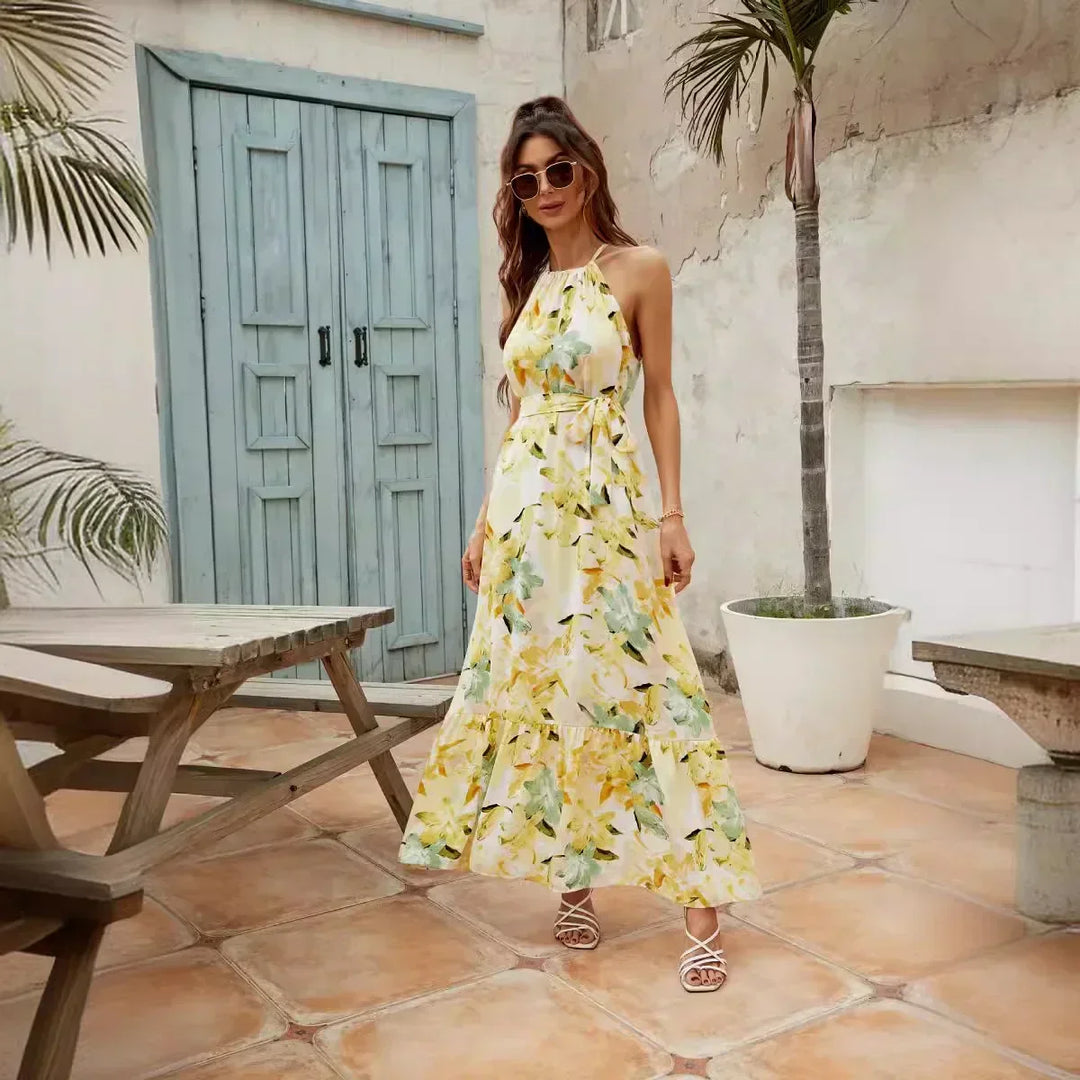 Luna | Elegantes Maxi Kleid mit langen Ärmeln