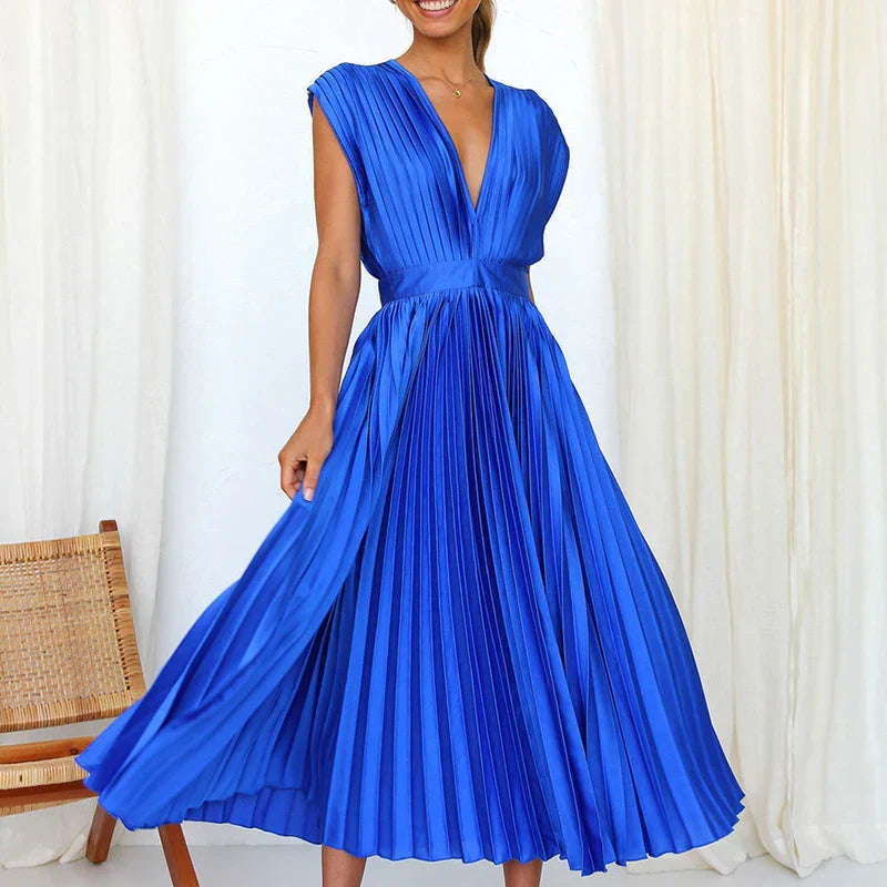 Hedwig | Elegantes Damenkleid für Damen mit V-Ausschnitt