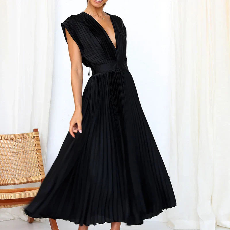Hedwig | Elegantes Damenkleid für Damen mit V-Ausschnitt