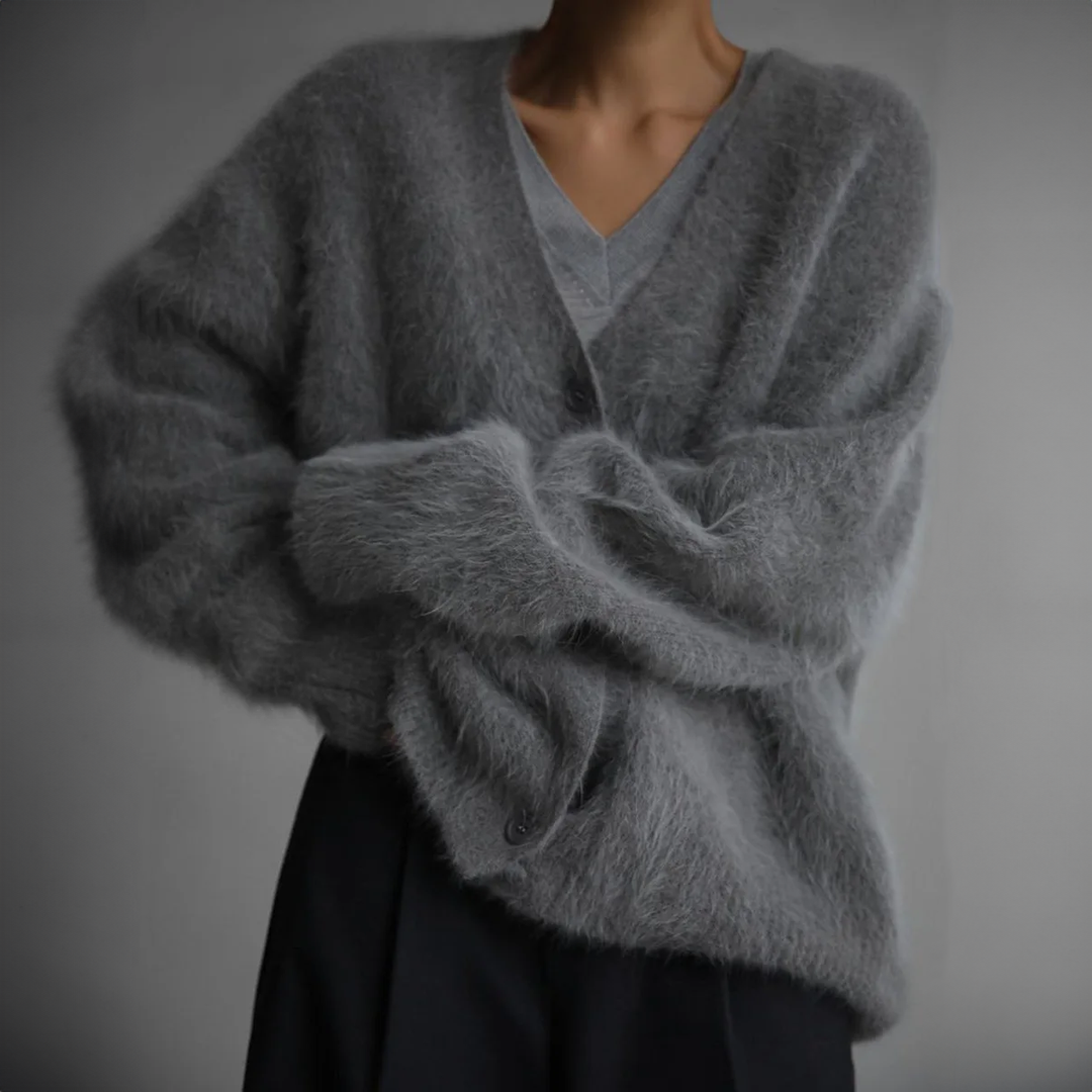 Luna | Strickjacke für Damen mit V-Ausschnitt und langen Ärmeln