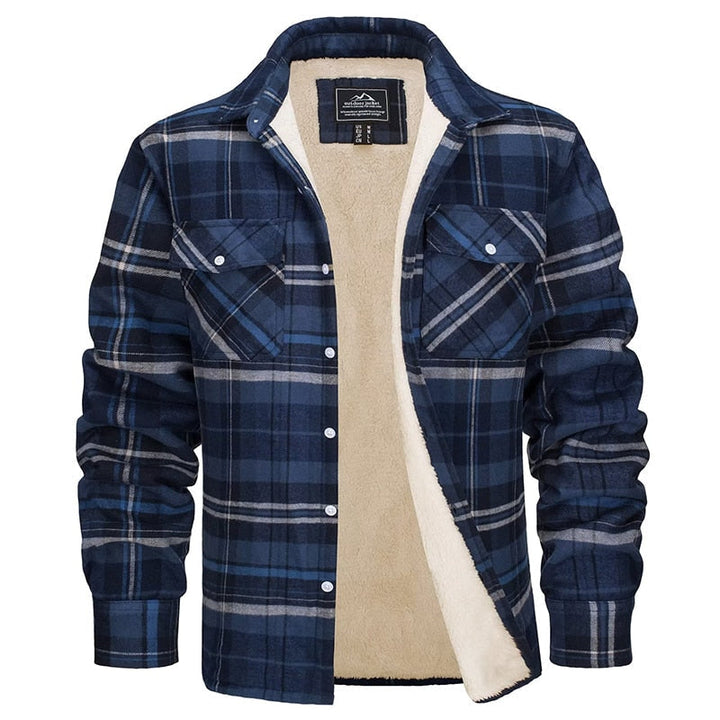 Matteo | Fusion Jacke für Herren mit Karomuster und langen Ärmeln