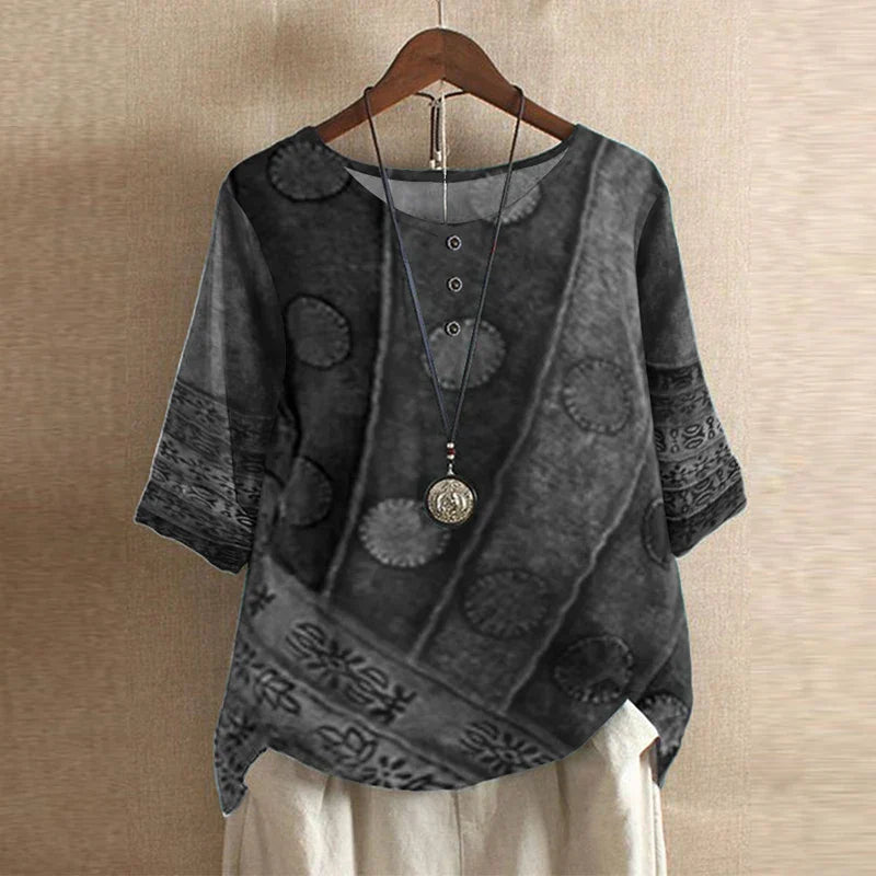 Anya | Retro-inspirierte Bluse mit Blumenmuster