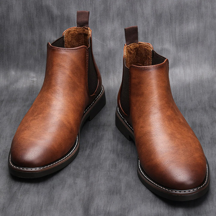 Wayne | Zeitlose Chelsea-Stiefel für Herren mit flachem Absatz