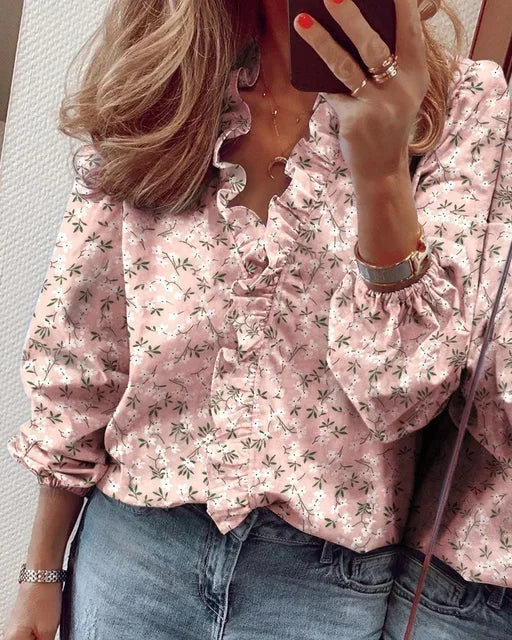 Enola | Feminine Bluse mit verspielten Rüschen