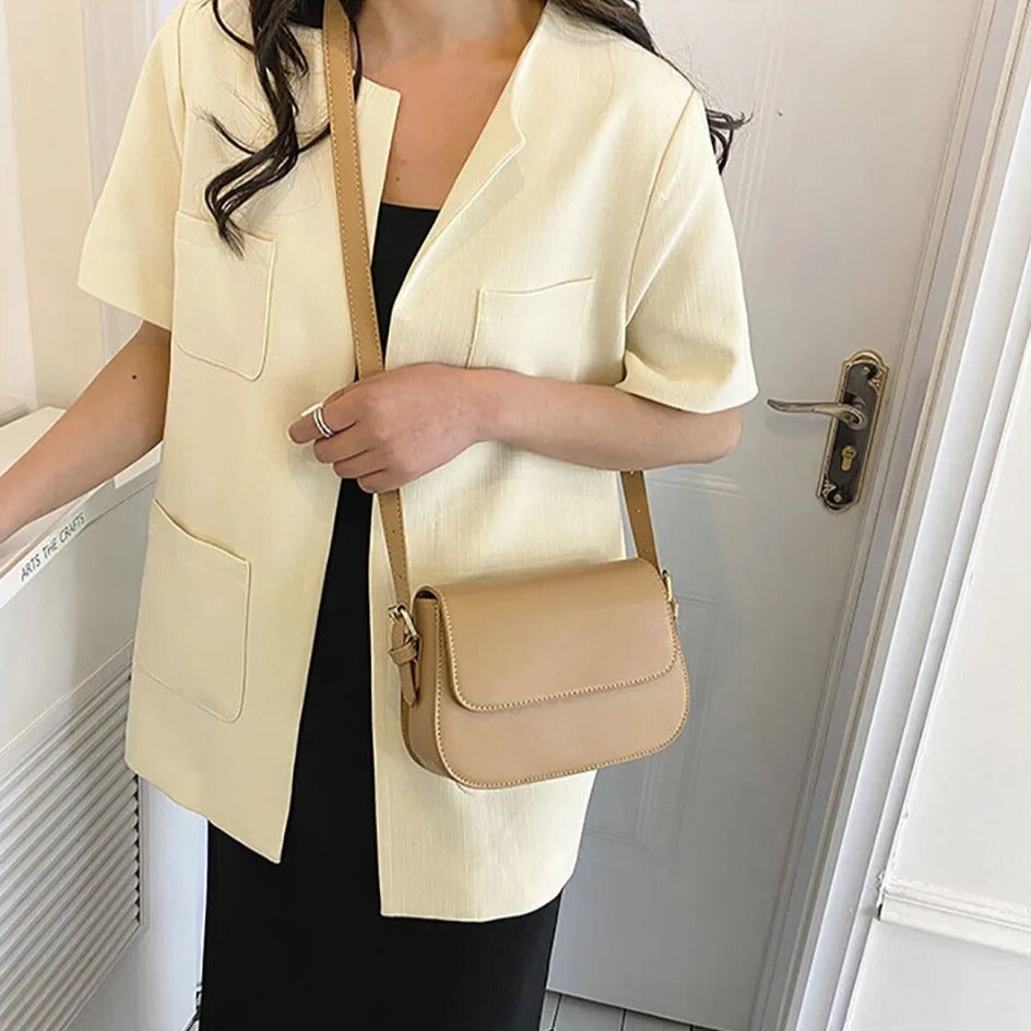 Eldborg | Elegante Schultertasche in gedämpftem Nude-Ton für Damen