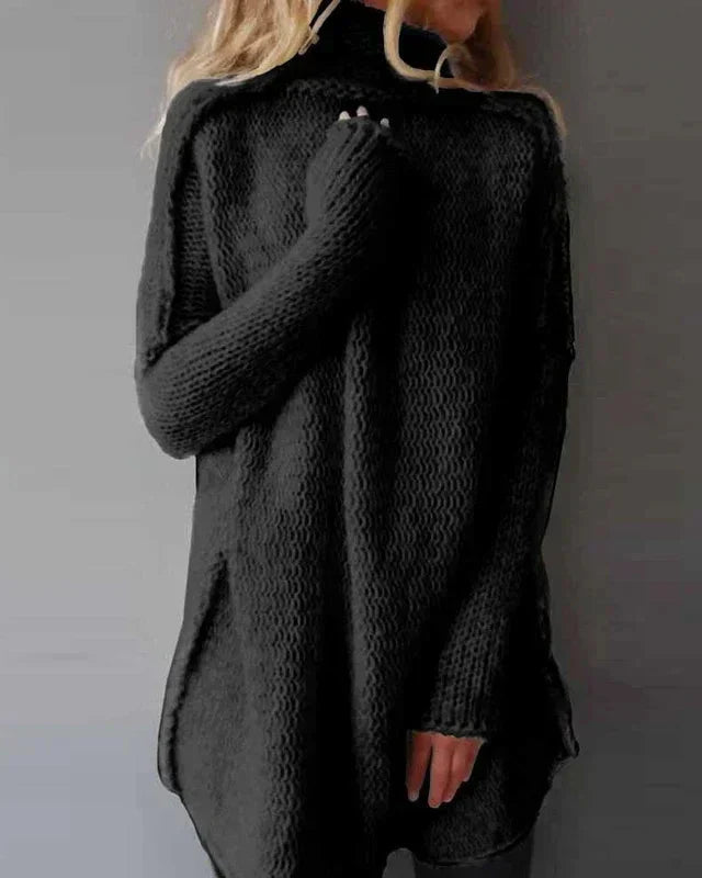 Ruby | Oversized Strickpullover für Damen mit Rollkragen und langen Ärmeln