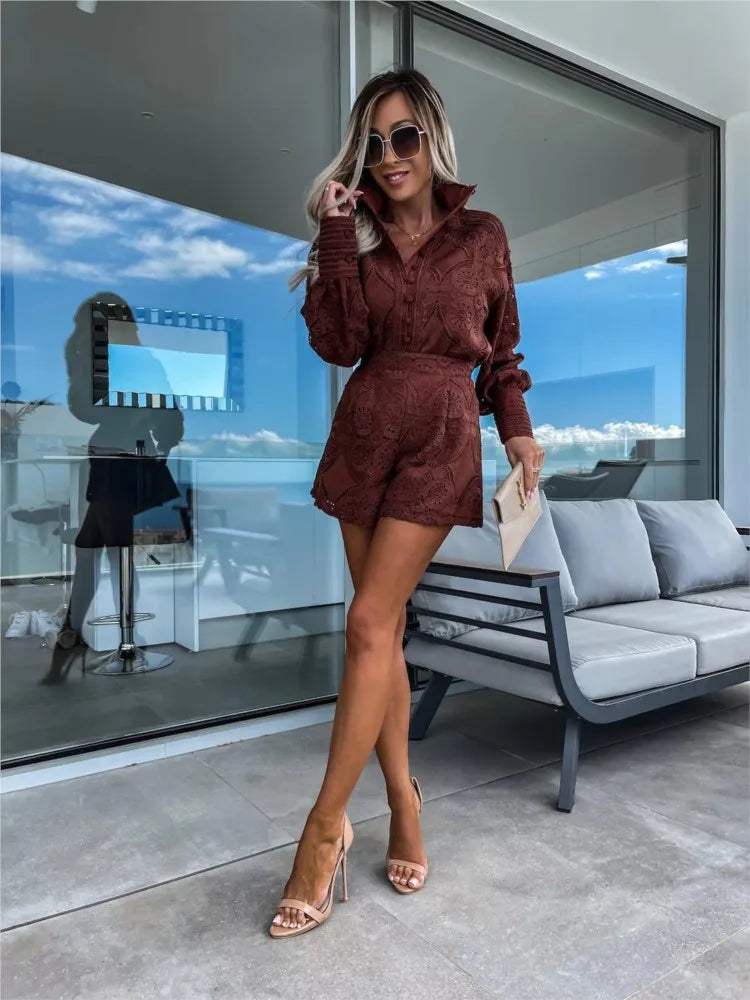 Amelina | Elegantes Set für Damen mit langen Ärmeln