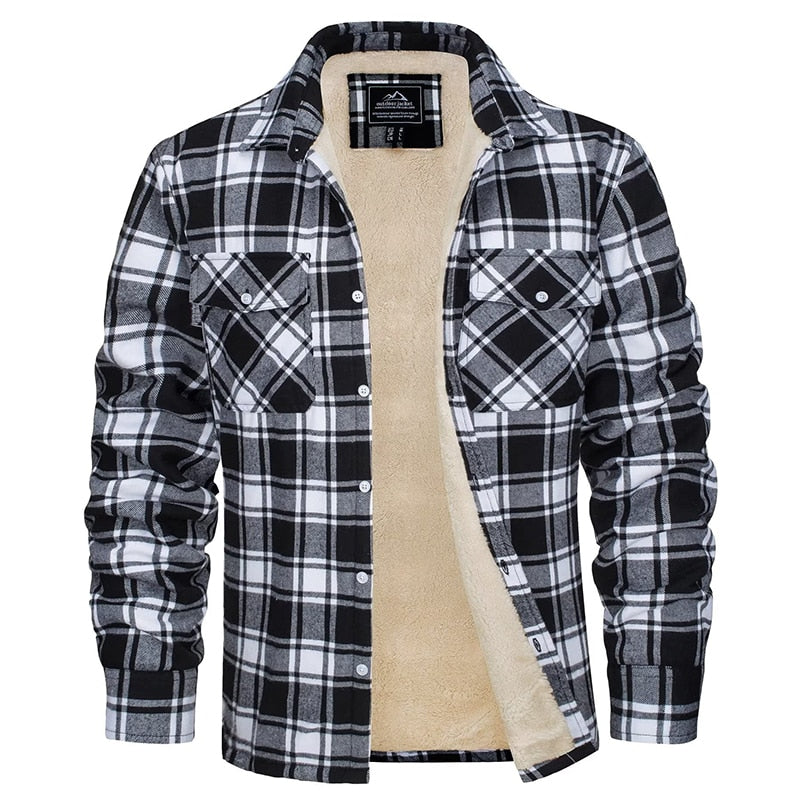 Matteo | Fusion Jacke für Herren mit Karomuster und langen Ärmeln