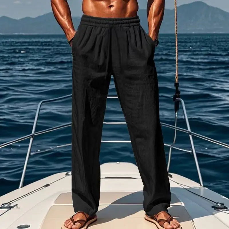 Elyas | Entspannte Hose für Herren mit geradem Bein und mittlerem Bund