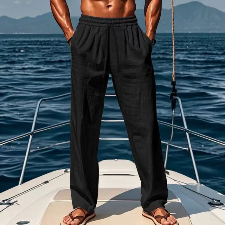 Elyas | Entspannte Hose für Herren mit geradem Bein und mittlerem Bund