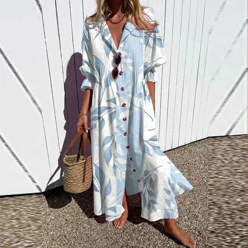Diara | Luxe Frühling Bohemian Maxikleid für Damen mit Blumenmuster