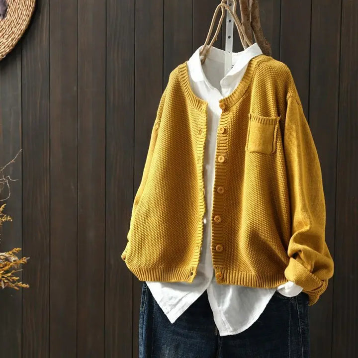 Die Marivelle | Cardigan für Damen mit V-Ausschnitt und langen Ärmeln