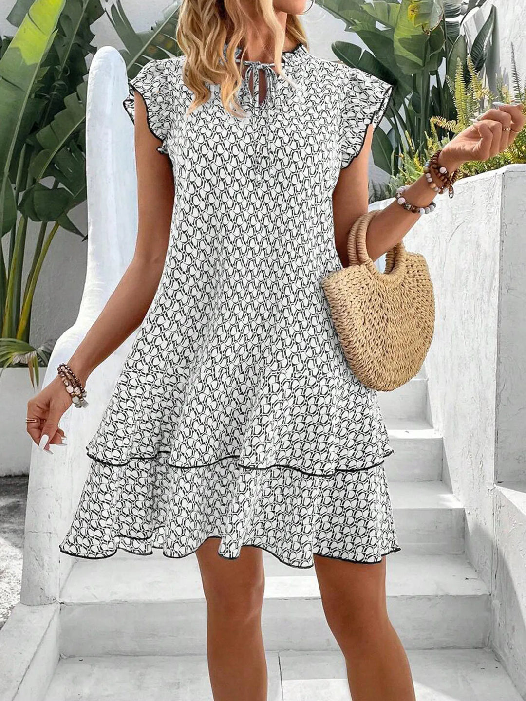 Bonnie | Klassisches Elegantes Minikleid für Damen mit Blumenmuster