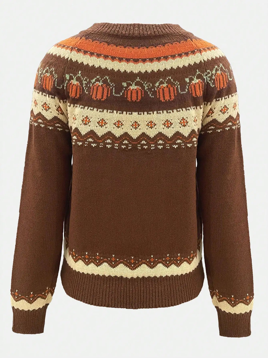 Marion | Vintage Isländischer Pullover für Damen mit Rundhalsausschnitt