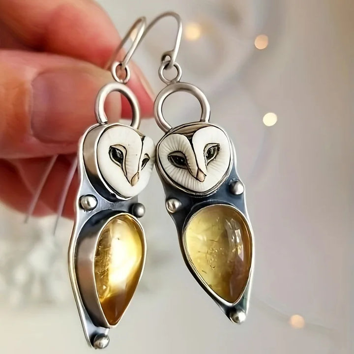 Boho Eulen-Ohrringe | Hypoallergenes Design für empfindliche Ohren für Damen