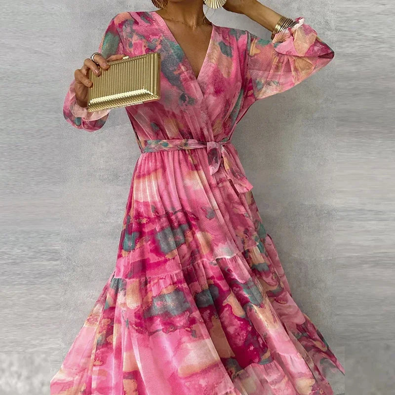 Grace | Elegantes Florales Handgemachtes Maxikleid für Damen