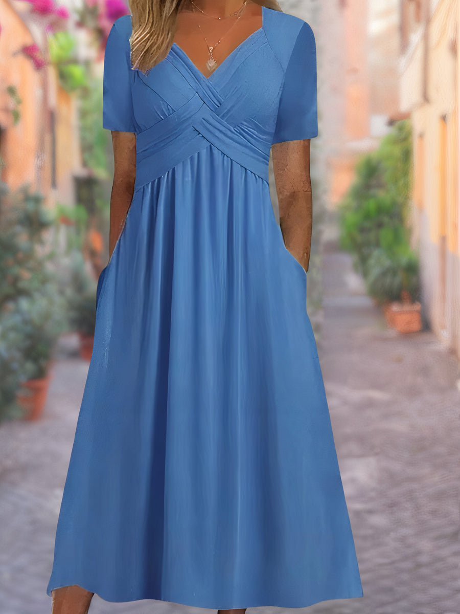 Ceola | Elegantes Midikleid für Damen mit Bauchbedeckung