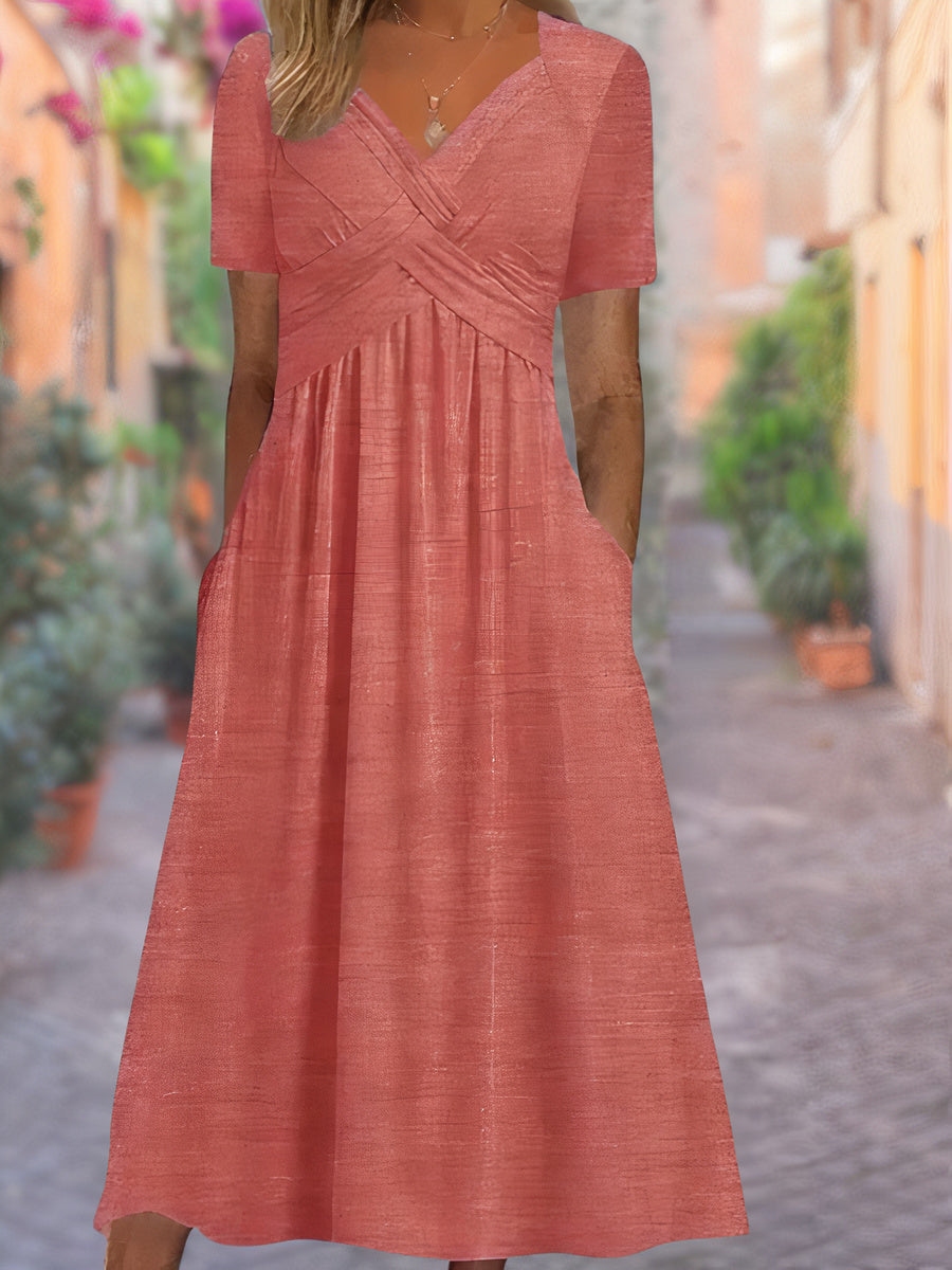 Ceola | Elegantes Midikleid für Damen mit Bauchbedeckung