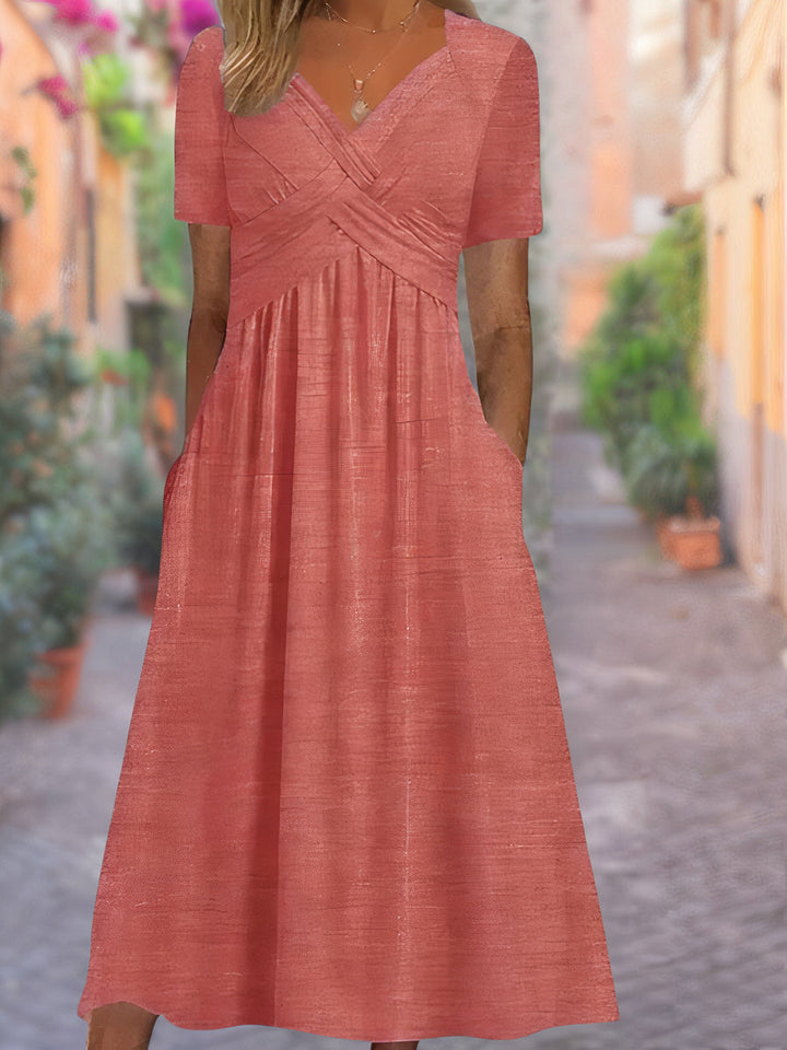 Ceola | Elegantes Midikleid für Damen mit Bauchbedeckung