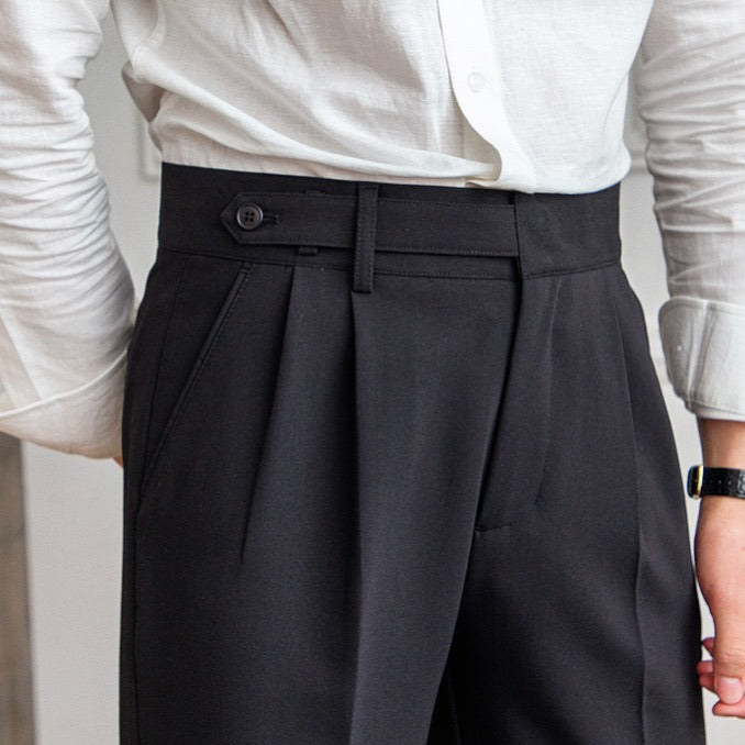 Herren Anzughose mit Taschen und geradem Bein