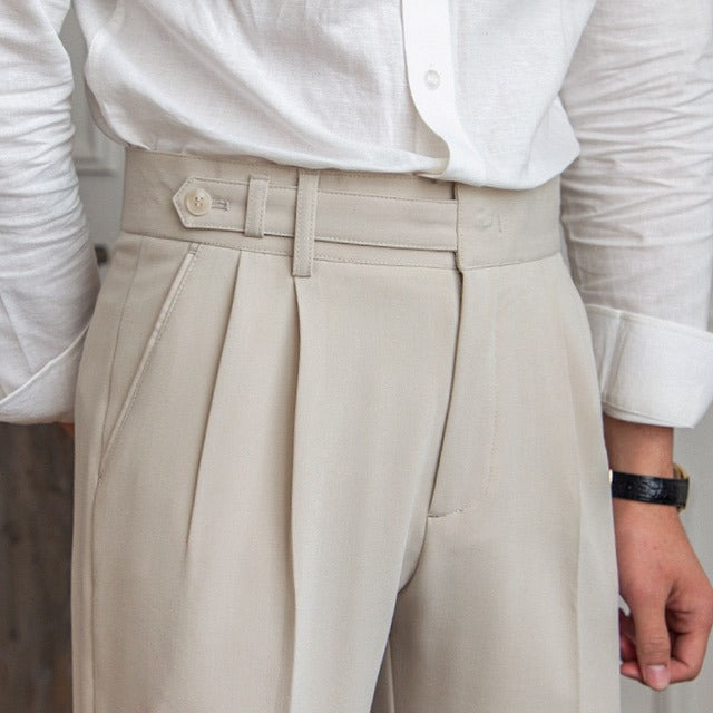Herren Anzughose mit Taschen und geradem Bein