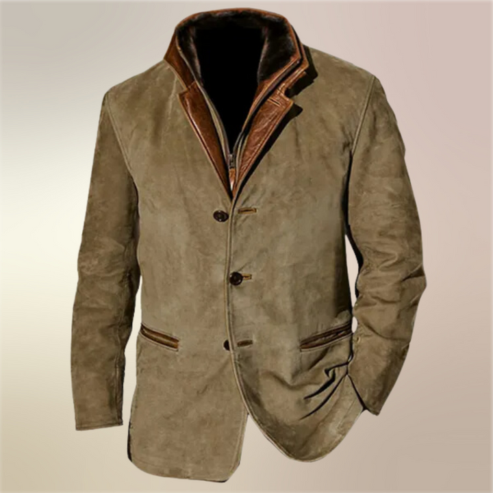 Stefano | Vintage Jacke für Herren mit langen Ärmeln und Stehkragen