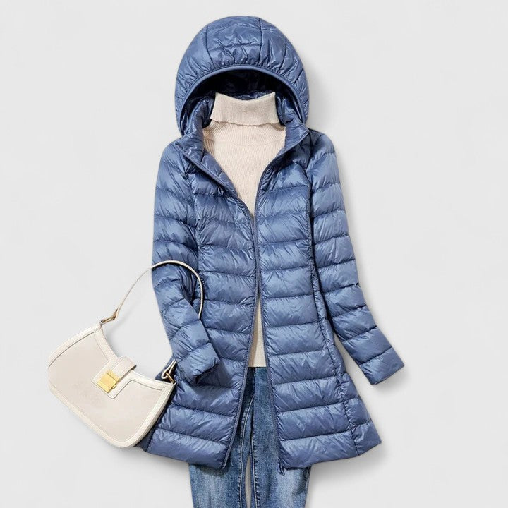 Zhaylianne Elegante Jacke für Damen mit Kapuze und langen Ärmeln