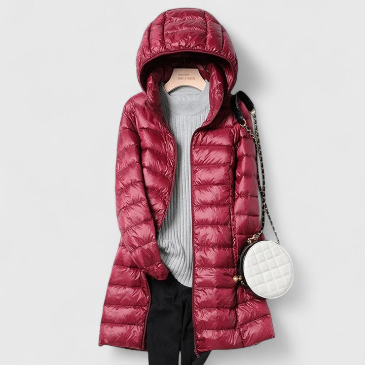 Zhaylianne Elegante Jacke für Damen mit Kapuze und langen Ärmeln