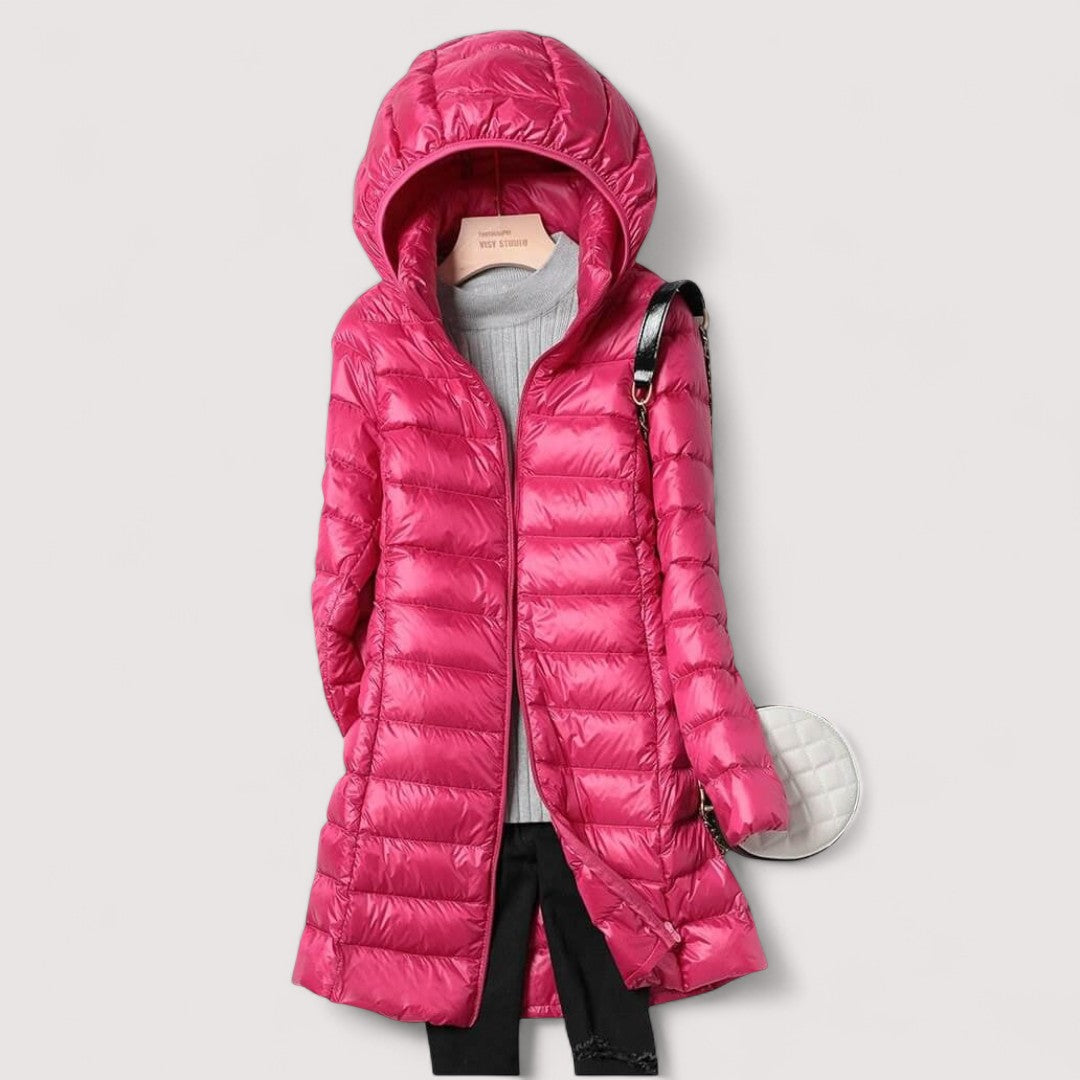 Gerda | Ultraleichte Jacke für Damen mit Kapuze und langen Ärmeln