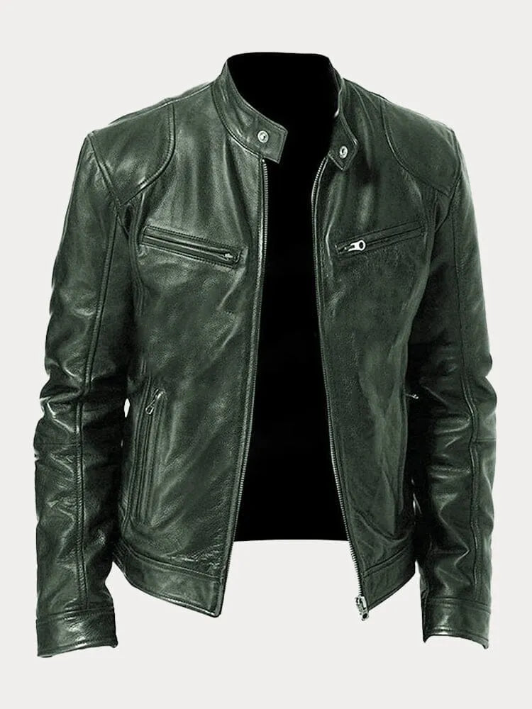 Jacke für Herren mit Rundhalsausschnitt und langen Ärmeln