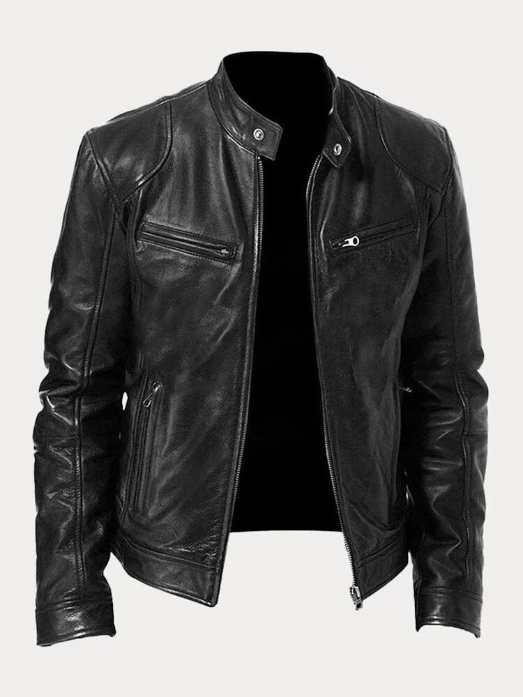 Jacke für Herren mit Rundhalsausschnitt und langen Ärmeln