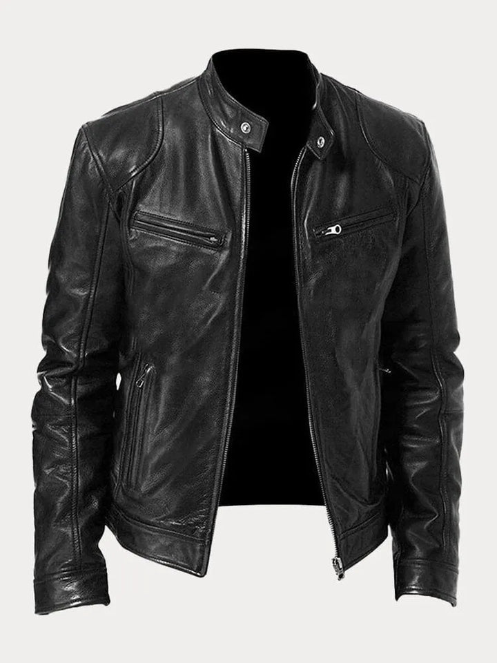 Jacke für Herren mit Rundhalsausschnitt und langen Ärmeln