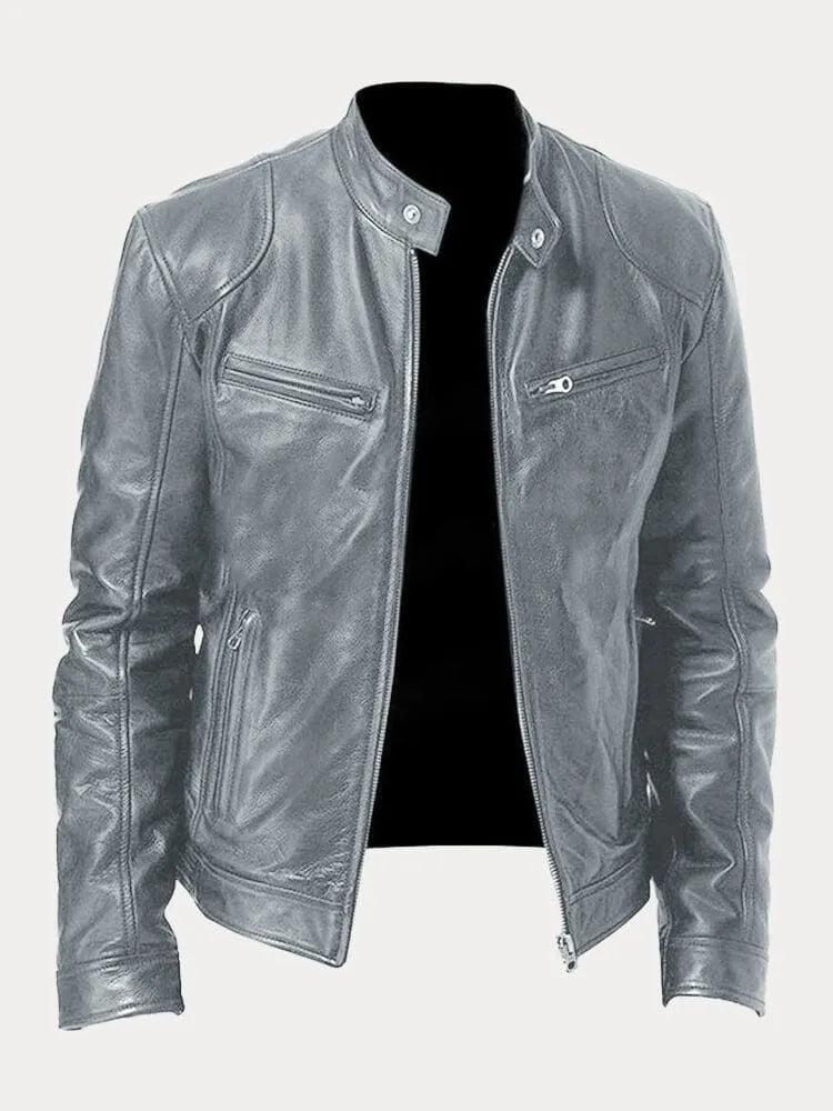 Jacke für Herren mit Rundhalsausschnitt und langen Ärmeln