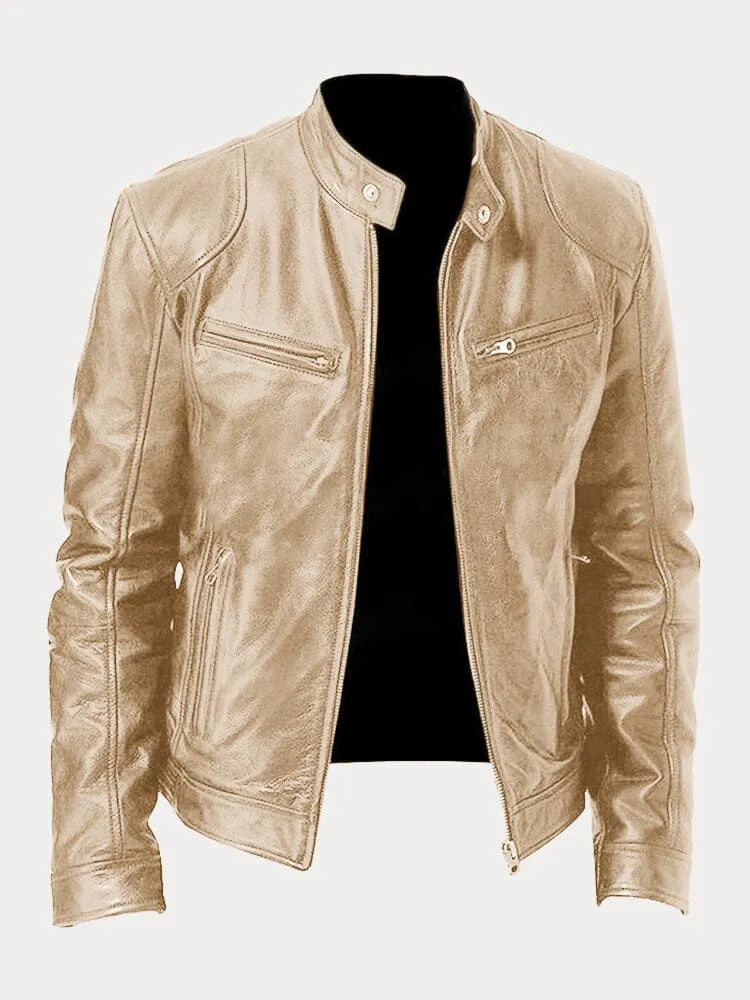 Jacke für Herren mit Rundhalsausschnitt und langen Ärmeln