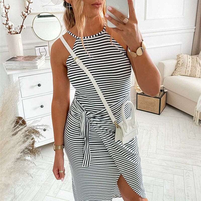 Bethanie Gestreiftes Midikleid | Mühelos stilvoll für Damen