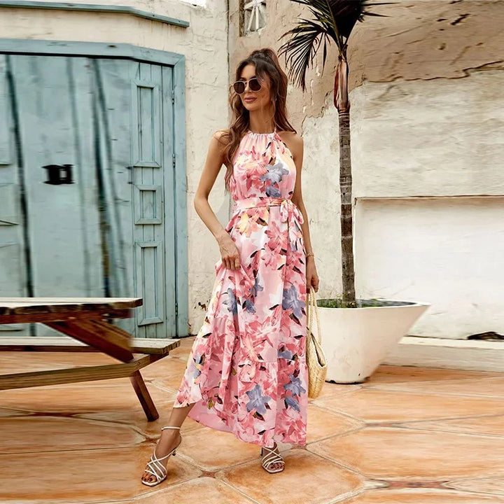 Luna | Elegantes Maxi Kleid mit langen Ärmeln