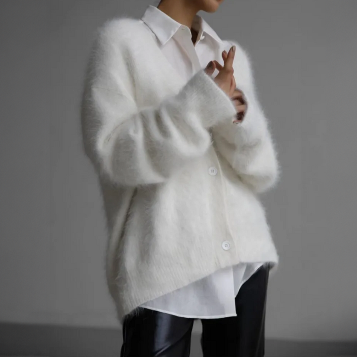 Dahlia | Stilvoller Cardigan für Damen mit V-Ausschnitt und langen Ärmeln